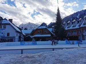 Ice skating rink in Kranjska Gora