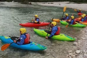 Kajakpaddling på slovenska floder