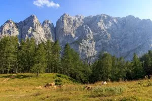 Hike to Slemenova Špica, below the jagged peaks of the Julian Alps